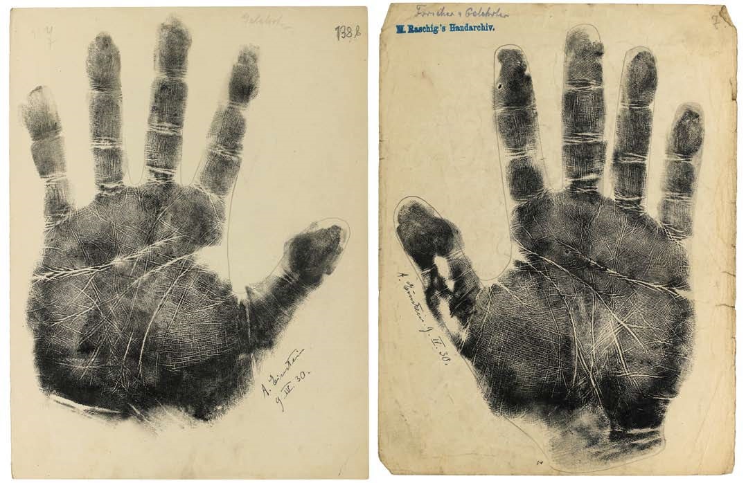 Einstein’s handprints