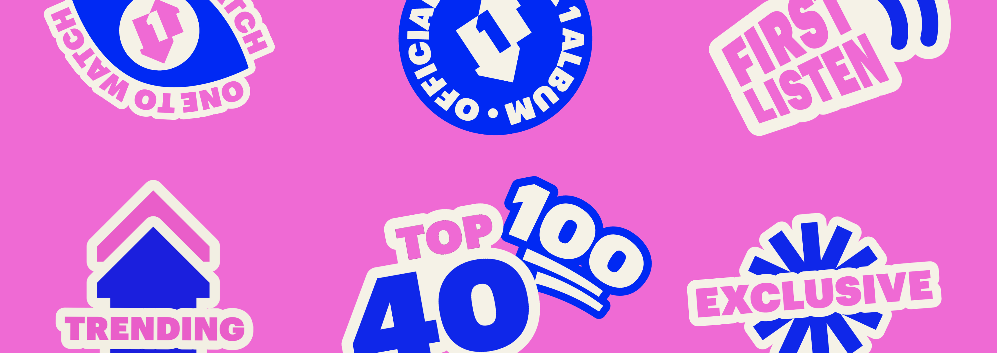 Official Charts company stickers