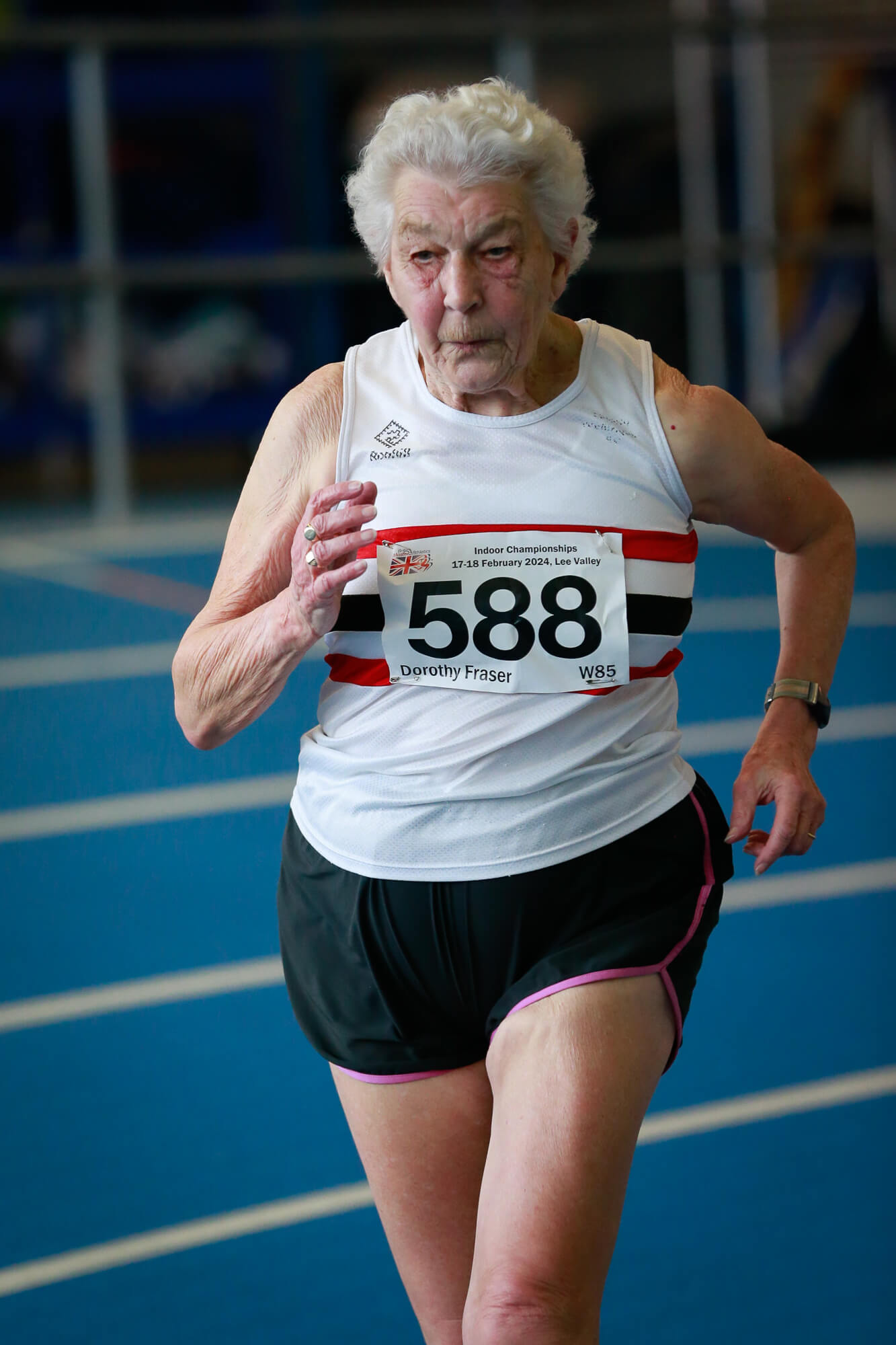 Dorothy Fraser, 87, women’s 20m, 85-89 yo old age group