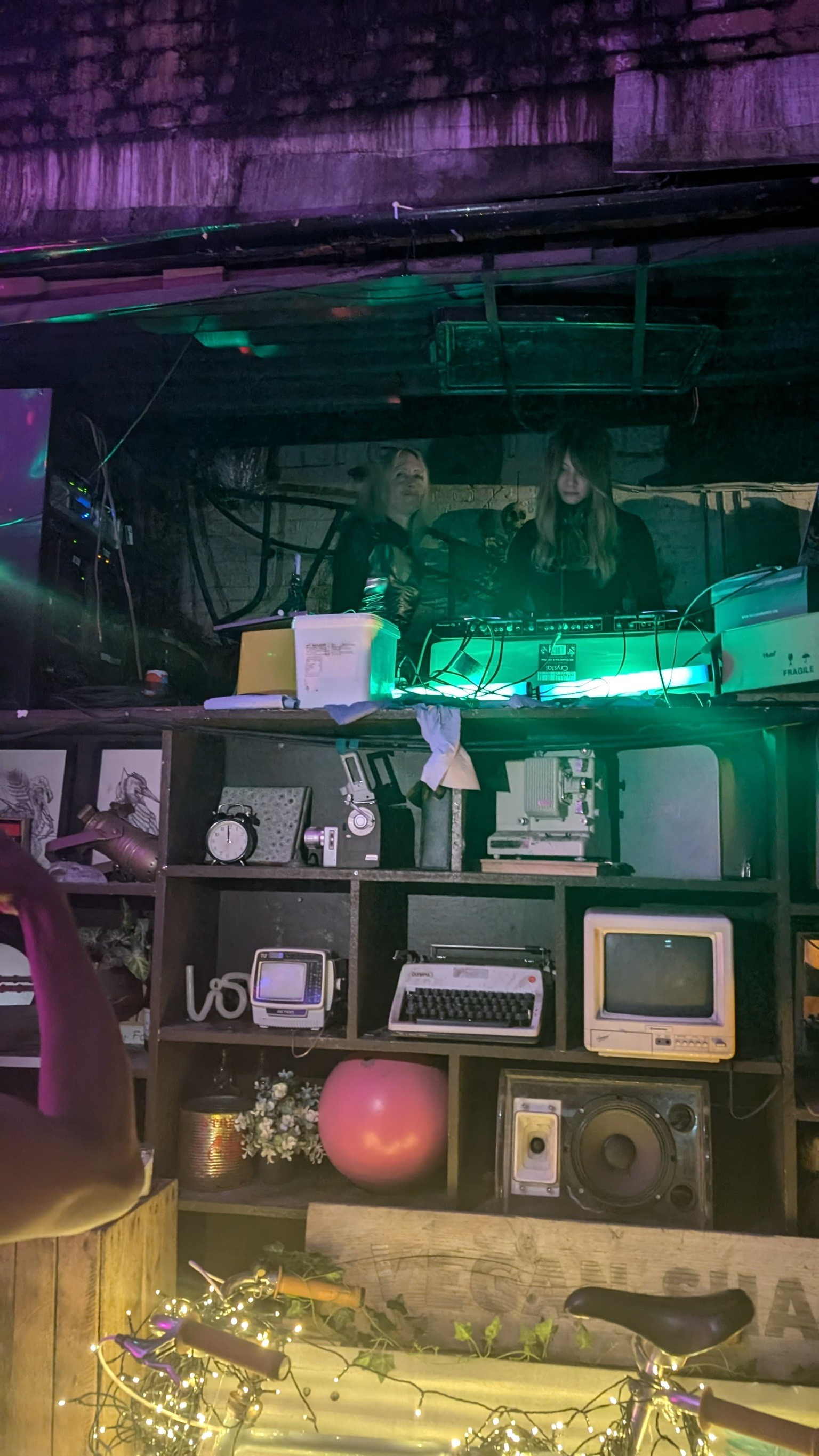 Tina and Yukari djing at the Longevity Rave