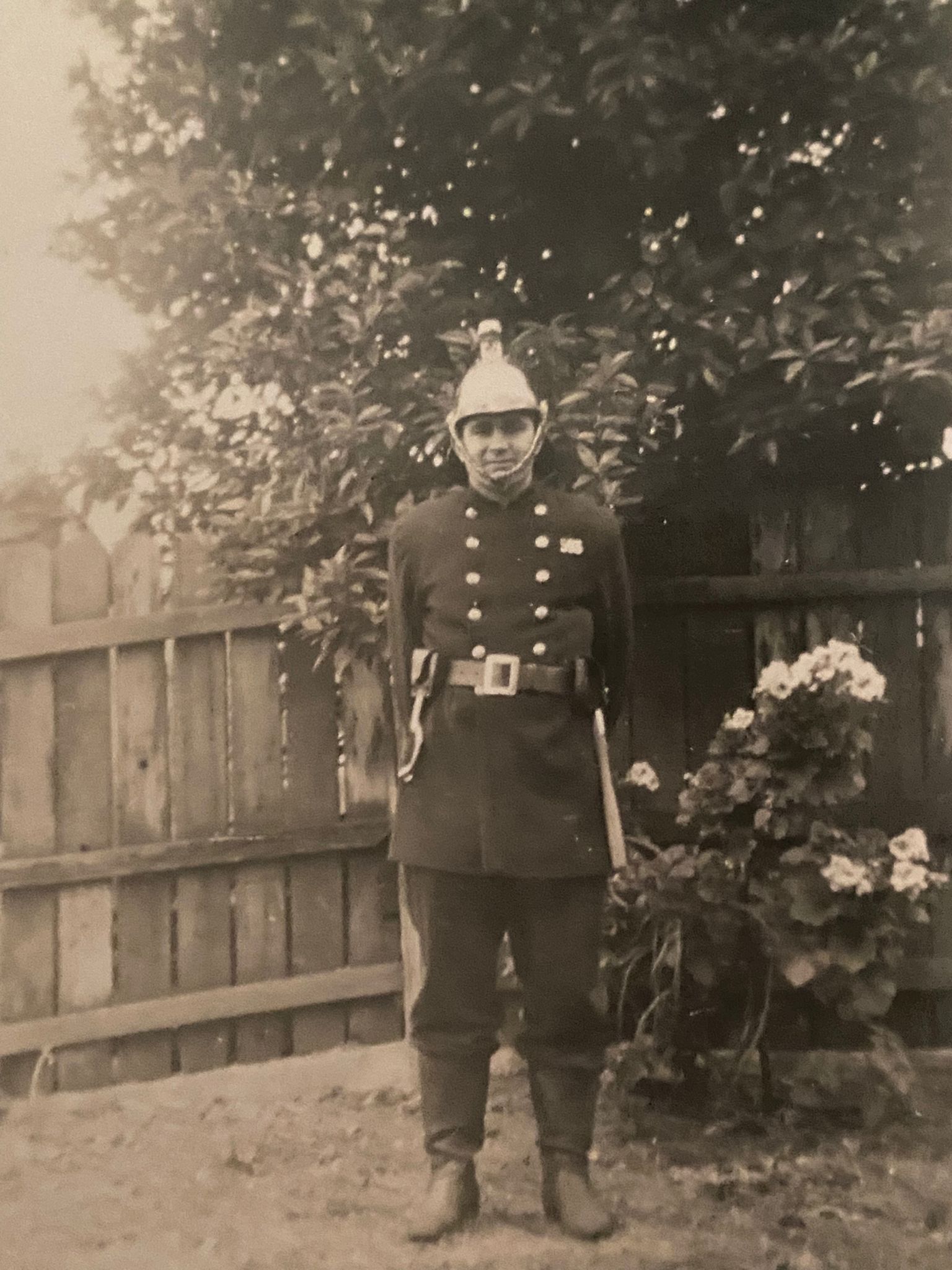 Harold as a firefighter.