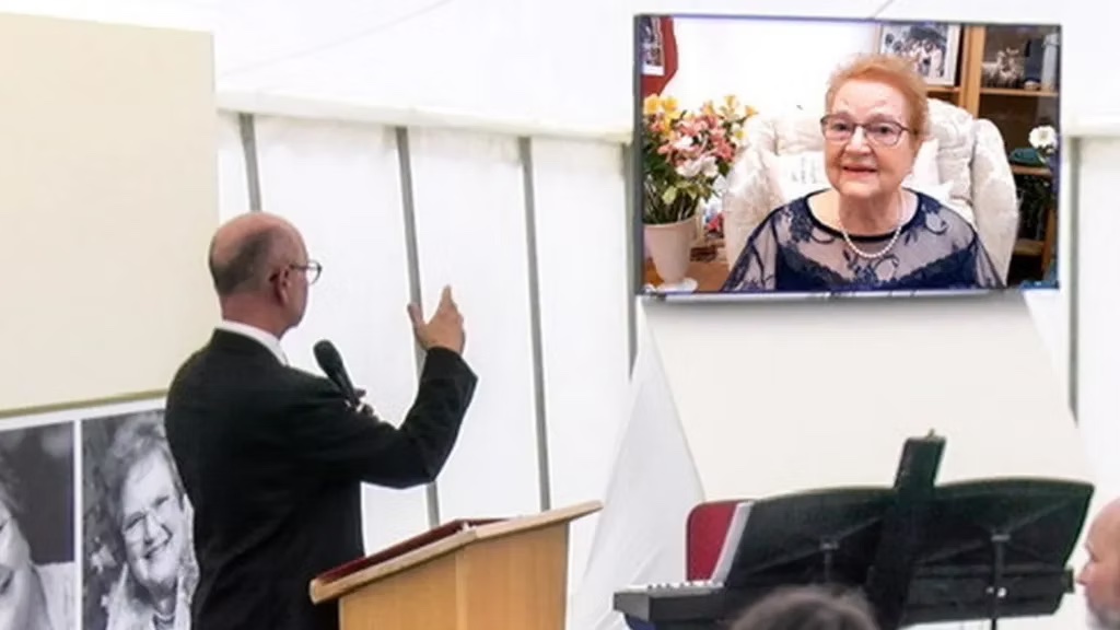 Marina Smith MBE, a renowned Holocaust educator and co-founder of the National Holocaust Centre in the UK, addressed mourners at her own funeral through an AI-powered video experience developed by StoryFile.