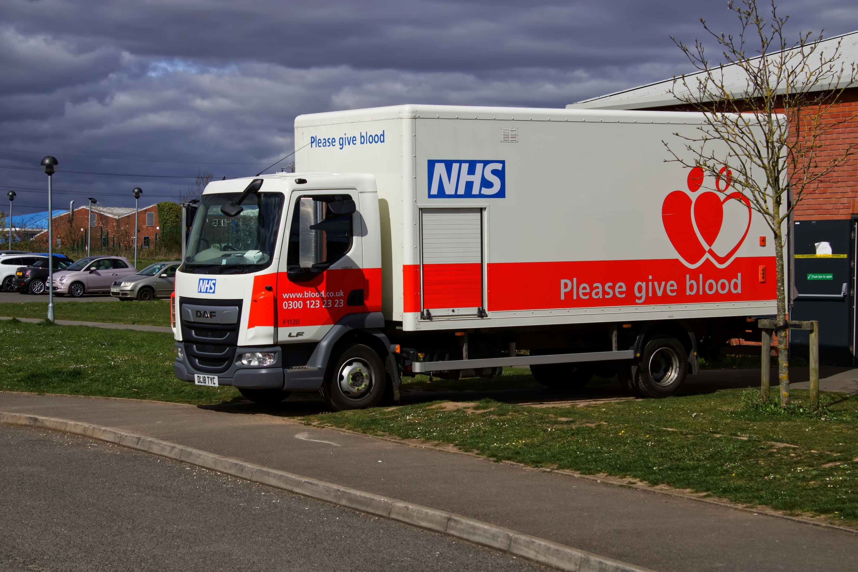 A mobile blood donation van