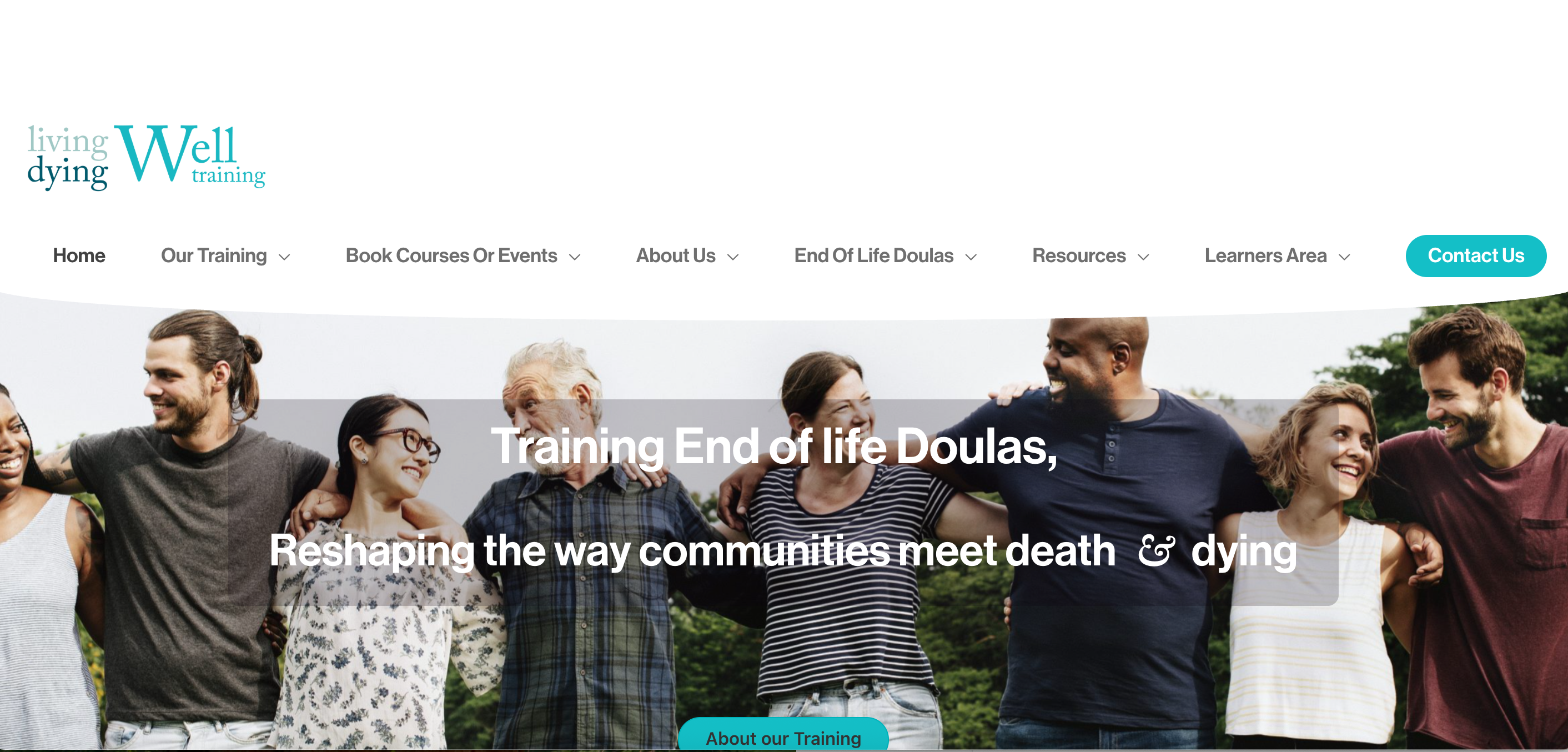Living Well, Dying Well homepage